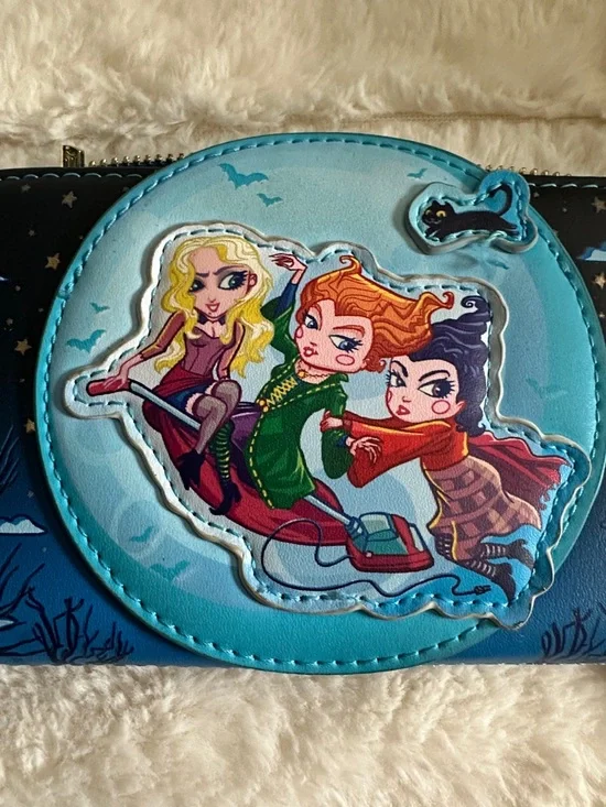 Loungefly hocus Pocus  Witch Zip Wallet - Blue Disney - Picture 2 of 7